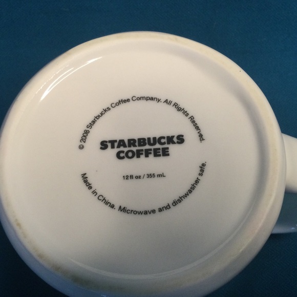 Starbucks 2008 12 oz Mug with Green Embossed Christmas Tree - Picture 4 of 5